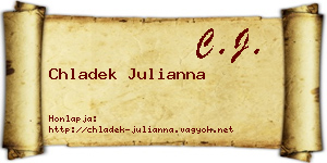 Chladek Julianna névjegykártya